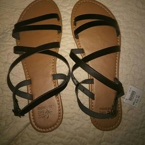 Black strappy sandals